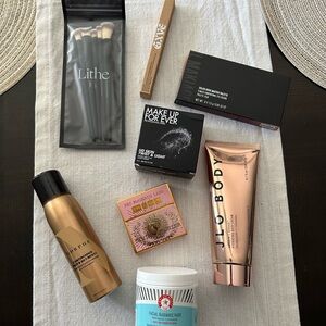 Assorted beauty products